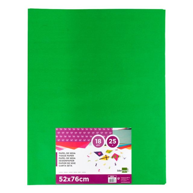 Comprar Mano 25 hojas papel de seda Verde hierba Liderpapel SE24
