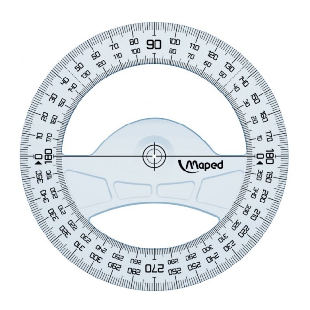 Circulo Completo 360º - Transportador angulos 12 cms