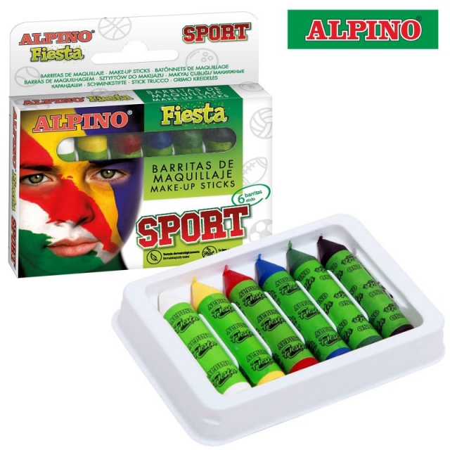 maquillaje alpino fiesta sport c6 barras colores