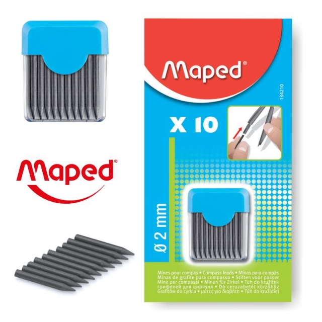 minas de compas recarga maped de 2 mm 10 u