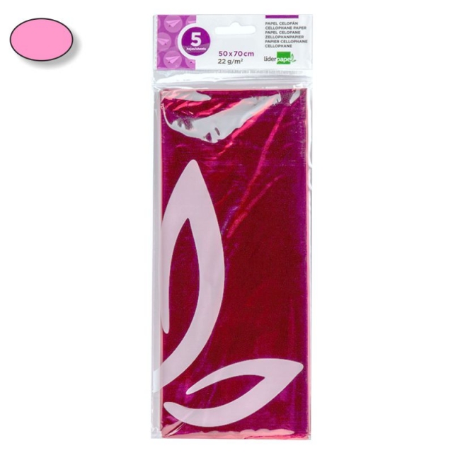 Comprar papel-celofan-rosa-liderpapel-cl19-pack-5-hojas-g