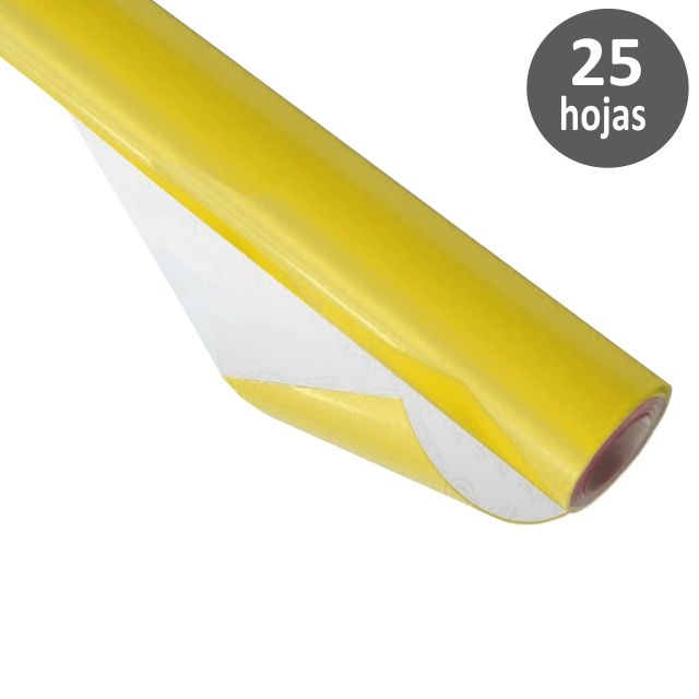 SADIPAL Papel charol, rollo de 25 hojas de 50 x 65 cm. Rojo - 12903