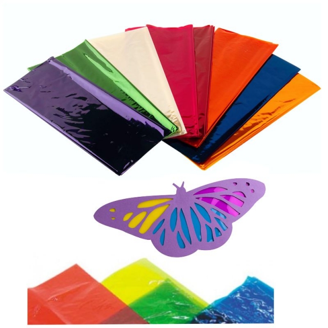 papel de celofan de colores