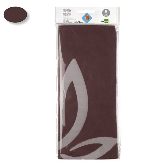 Comprar Papel de seda marrón, Liderpapel SE07, 5 hojas 52x76 mm