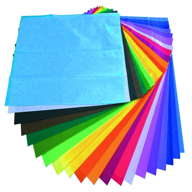 Comprar Papel de Seda o cebolla, Rollo 24 Hojas Colores Surtidos