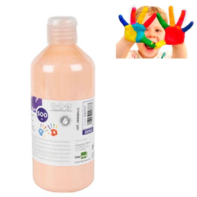 Comprar Pintura dedos en botella 500 ml Liderpapel DD03 color carne