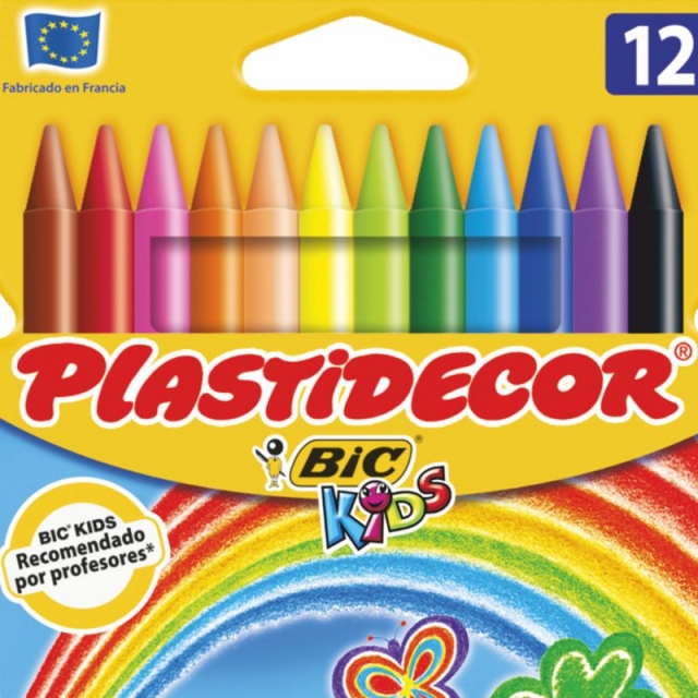 plastidecor 12 colores surtidos   bic kids