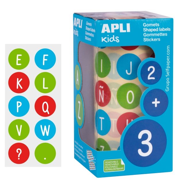 Comprar Apli 15126 Gomets autoadhesivos Abecedario letras Mayúsculas