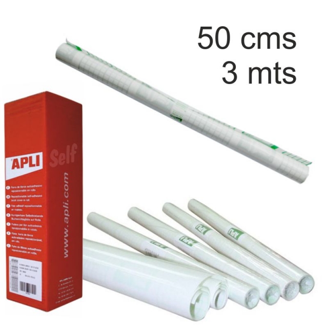 Comprar Rollo plastico forro libros adhesivo Apli 0.50 m x 3 metros
