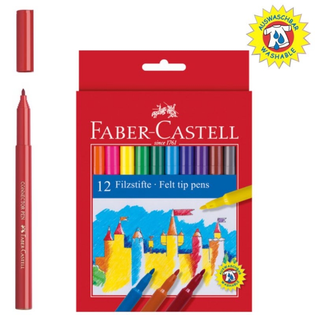 Comprar Rotuladores Faber-castell 12 Colores, lavables, uso escolar
