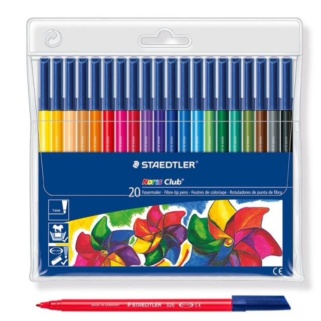 Rotuladores Staedtler 326WP20 Noris 20 colores lavables