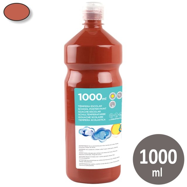 Comprar Tempera líquida escolar 1 Litro, 1000 ml, TP38 color Marrón