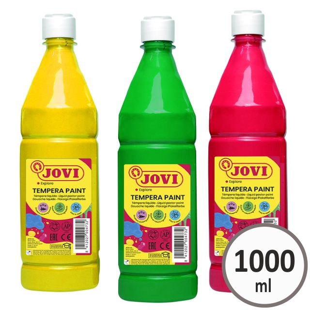 Comprar Tempera escolar líquida Jovi 1000 ml, Botella 1 litro, verde