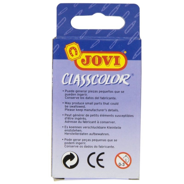 Tizas anti polvo colores cilindricas Jovi caja 10 unidades