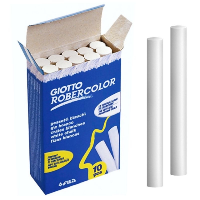 Comprar Tizas Antipolvo Giotto Robercolor c/ 10 blancas