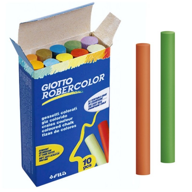 Comprar Tizas de colores Giotto Robercolor anti-polvo C/ 10 Colores