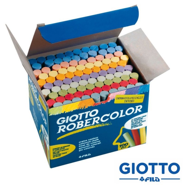 tizas giotto robercolor antipolvo caja 100 colores