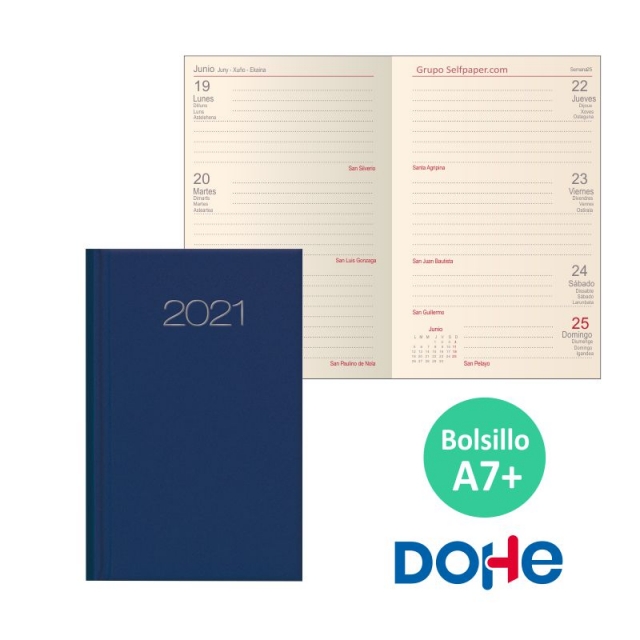 agenda bolsillo bolso dohe lisboa azul economica