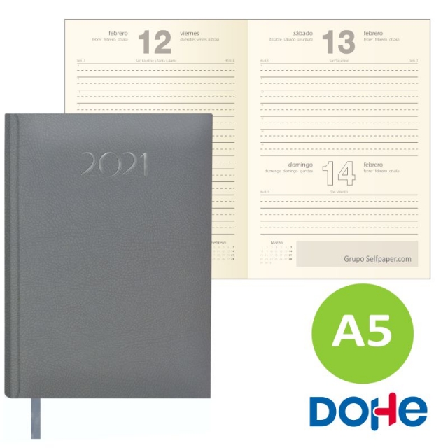 agenda dia pagina 14x20 cm dohe teide gris
