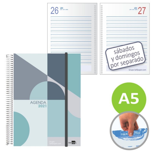 agenda din a5 espiral dia pagina 2021