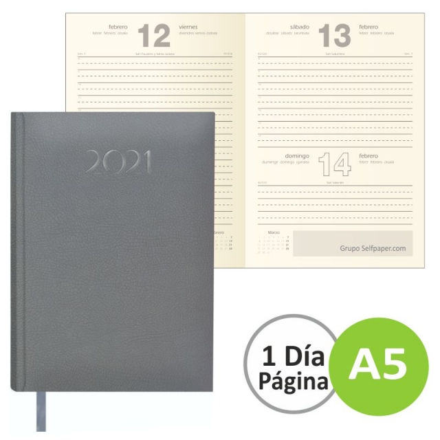 Comprar Agenda Dohe Nantes 2021, gris, un dia por página, 14x20, GrI