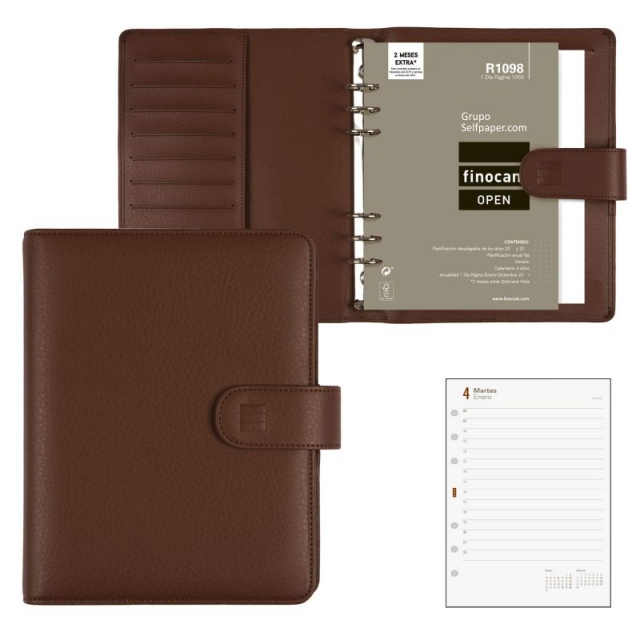 Comprar Agenda Finocam Easy Leo2 1000 un dia Pagina Marron 2023