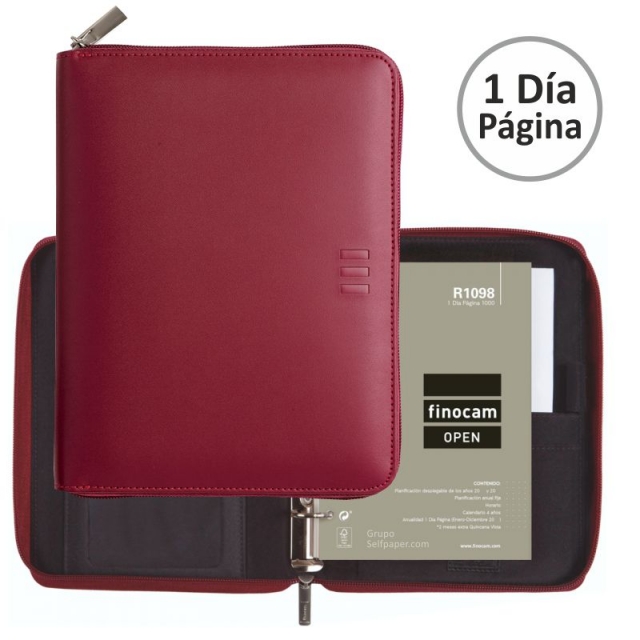 agenda finocam open cremallera pol 1000 burdeos 20