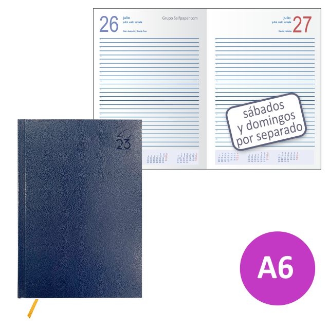 Comprar Agenda mini, Din A6, 10x15 un día pagina, 2023, Corfú azul