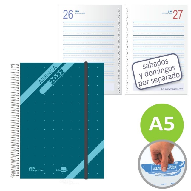 Comprar Agenda 2022 personalizable Din A5 Tinos, espiral, Dia pagina