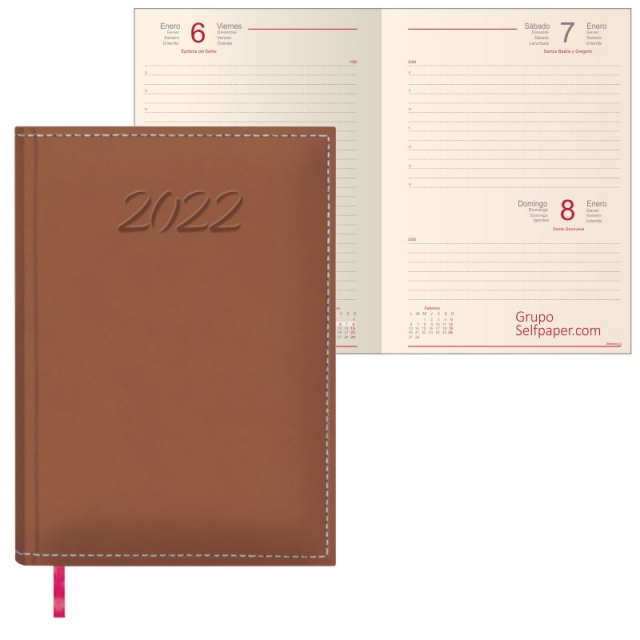 Comprar Agenda polipiel Dohe Ipanema Dia Pagina 17x24 cm 2022 marrón