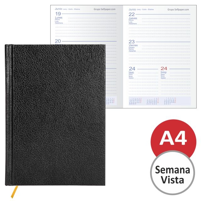 agenda tamano folio din a4 semana vista