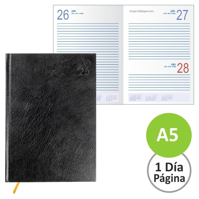 Comprar Agenda, un dia por pagina, 2023, económica, 15x21 cm, negro