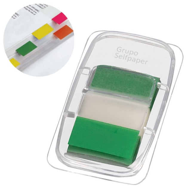 Comprar Banderitas unicolor Puntos Index separadores Verde KF03636