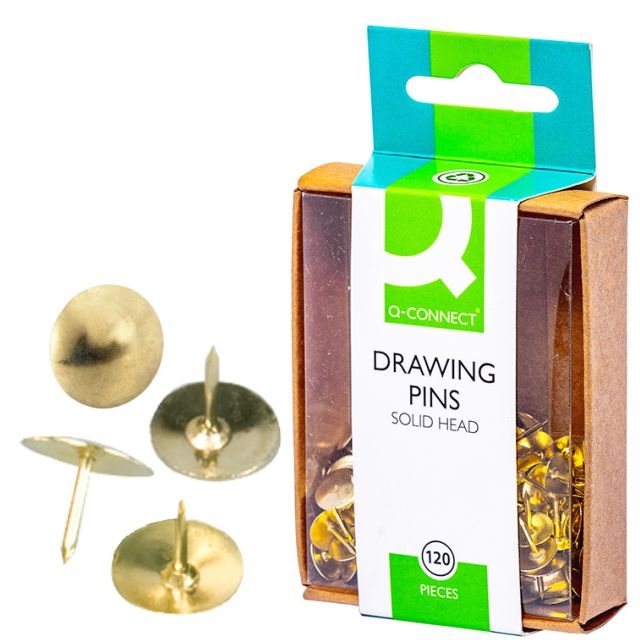 Comprar Chinchetas doradas, color oro, Caja 120 uds