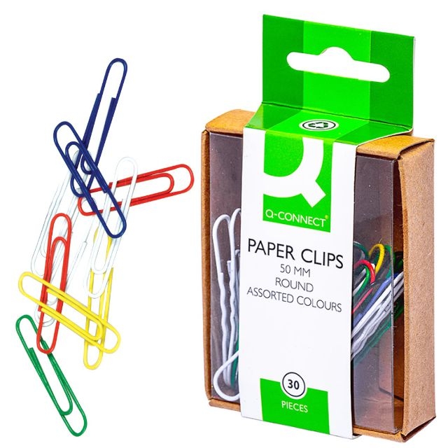 Comprar Clips de colores surtidos, grandes, 50 mm, Caja de 30 Unds