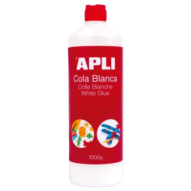 Comprar Cola Blanca Apli, botella de 1 kilo