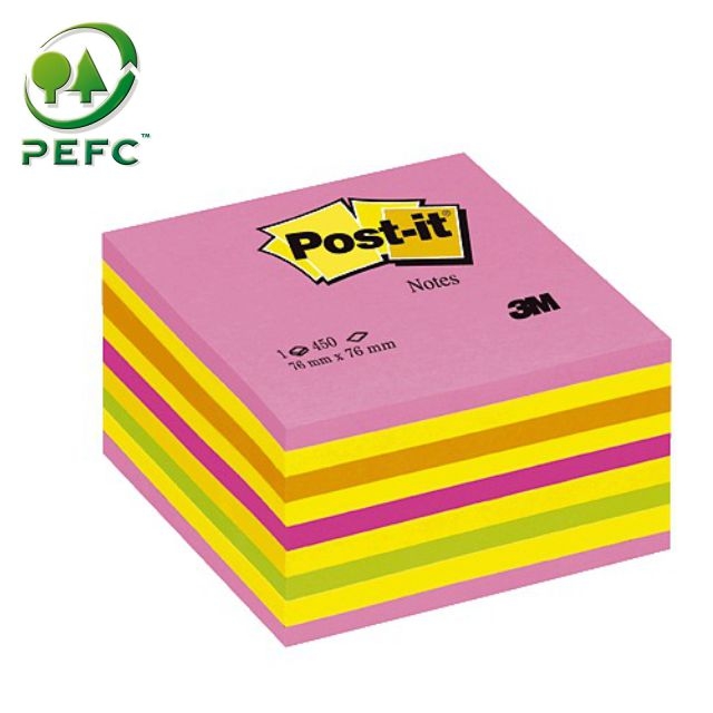 Comprar Cubo notas adhesivas Post-it neon 450 hojas 76x76 2028-NP