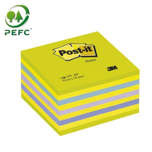 Comprar Cubo de notas adhesivas Post-it 2028-NB Neón, 450 hjs