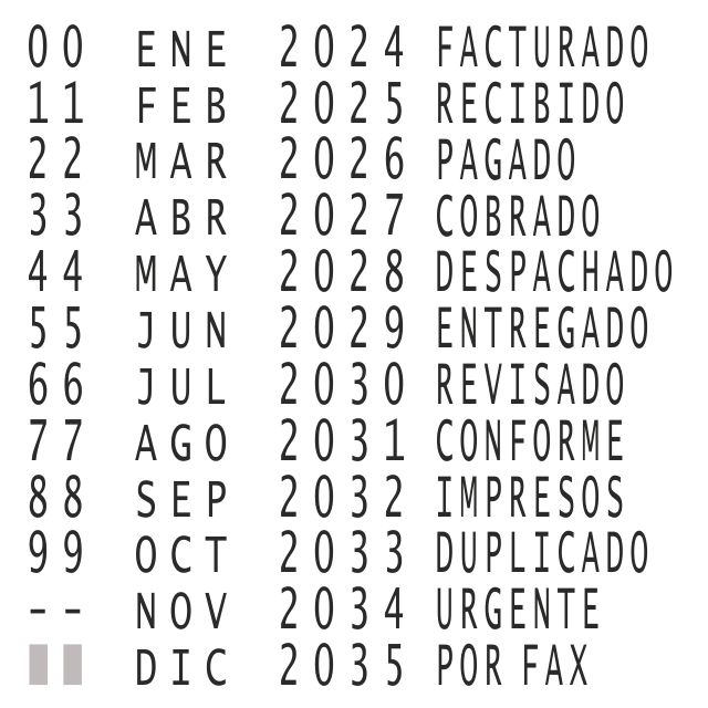 cuno sello con fecha y textos trodat 4817