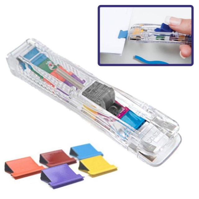 dispensador pincitas de colores rapesco supaclip