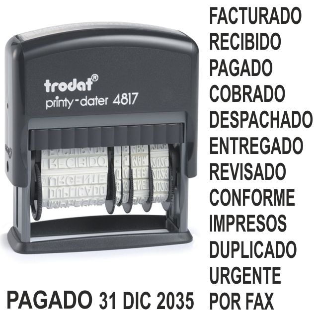 fechador trodat 4817 con 12 textos cambiables