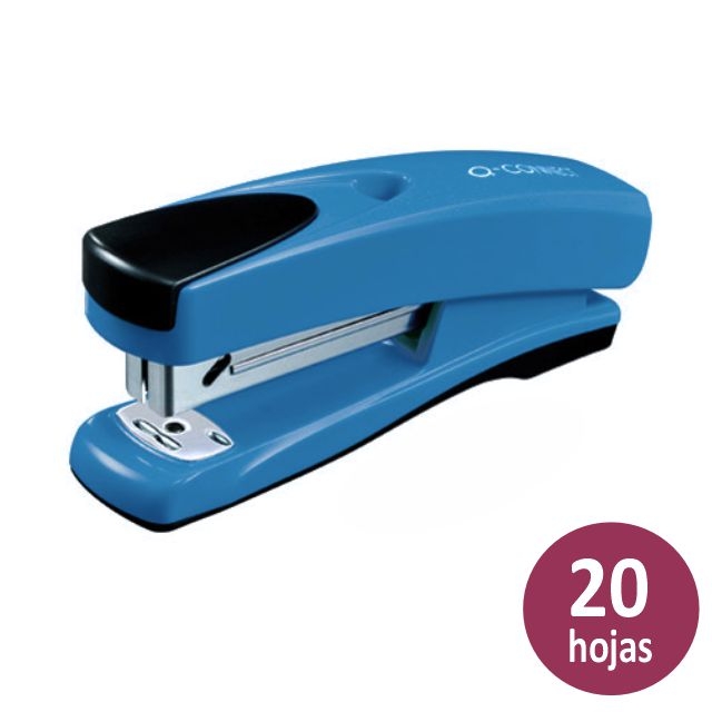 Comprar Grapadora metálica oficina Q-Connect 22/6 Azul, 20 hojas