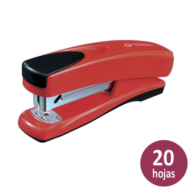 Comprar Grapadora oficina Q-connect 22/6 Metalica color Rojo