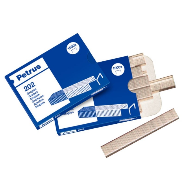 Comprar Grapas petrus 202 para bambina 1000 uds plata galvanizadas