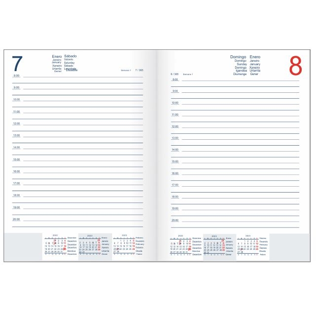 interior agenda 17x24 dia pagina liderpapel creta
