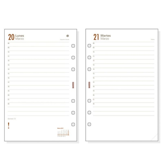 interior recambio agenda finocam open 500 dia r598