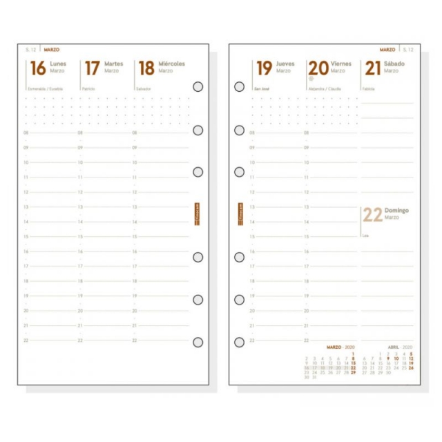 interior recambio agenda finocam open r499