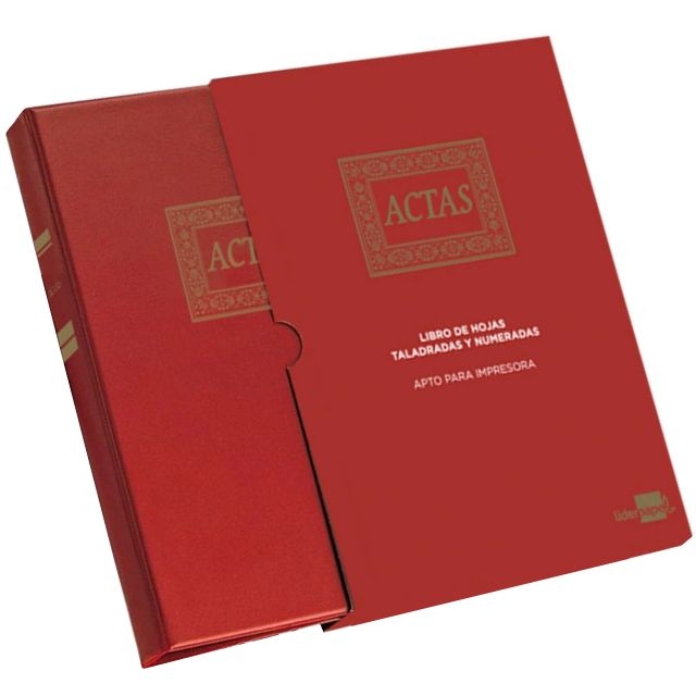 libro actas hojas imprimibles perforadas agujeros