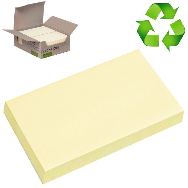 Comprar Notas adhesivas 76x127 recicladas Q-Connect amarillas