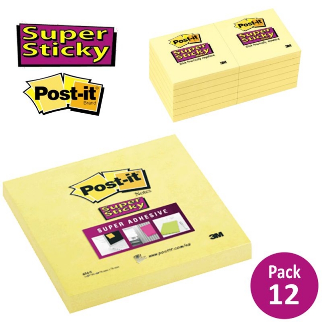 notas adhesivas post it 654s super sticky 76x76